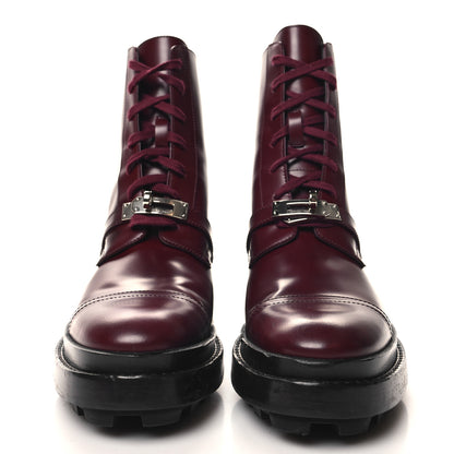 Hermes Glossed Calfskin Funk Ankle Boots 36 Rouge H 2 of 9