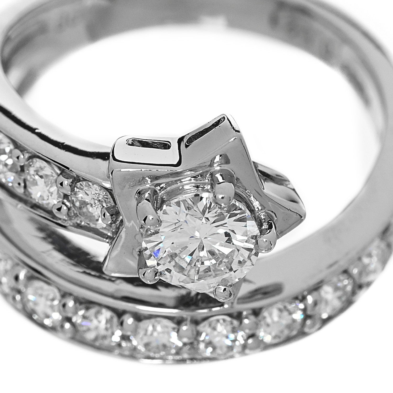 Parker & West by FASHIONPHILE Platinum Diamond 1.50ctw Shooting Star Ring  53 6.5 7 of 10
