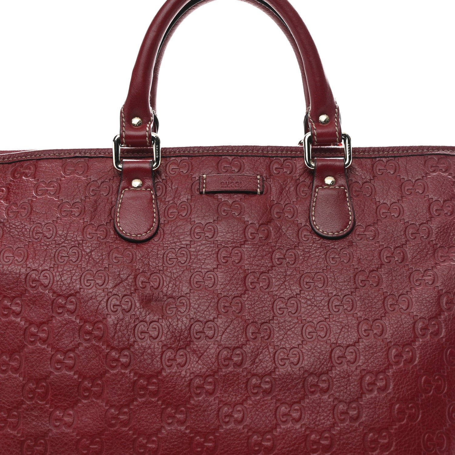 Gucci Guccissima XL Tote Red 8 of 10
