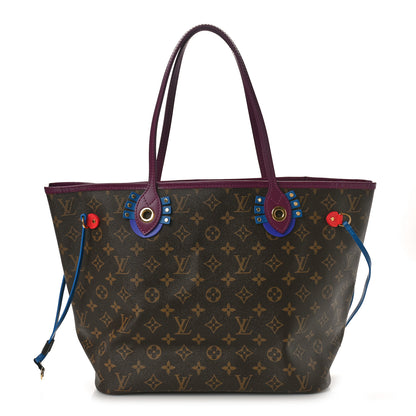 Louis Vuitton Monogram Totem Neverfull MM Magenta 1 of 11