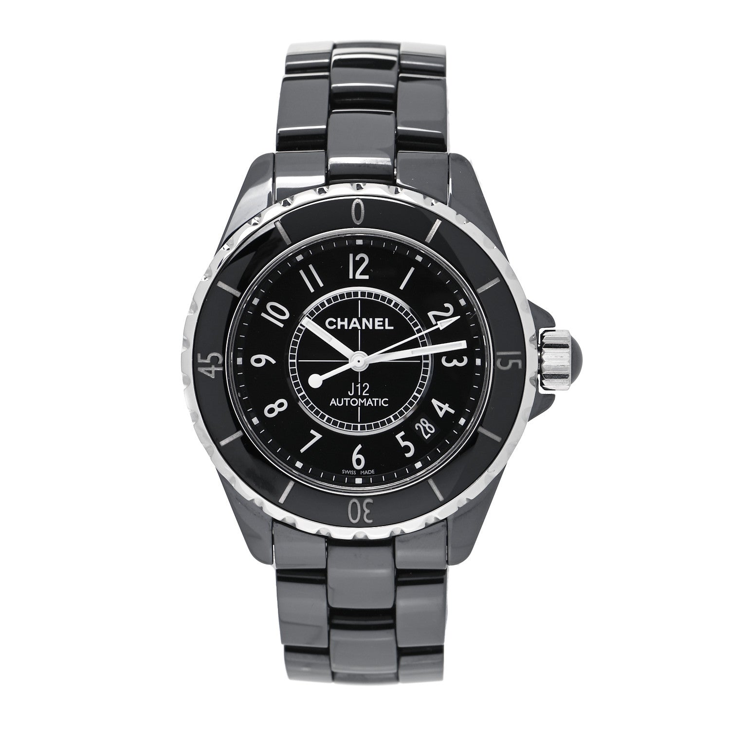 Chanel Stainless Steel Ceramic 38mm J12 Automatic Watch Black 1 of 4