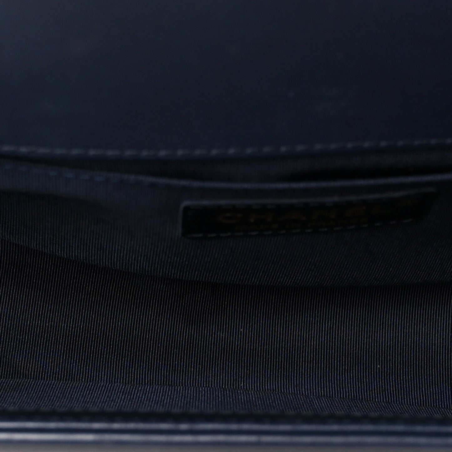 Lambskin Quilted Medium Boy Flap Dark Navy