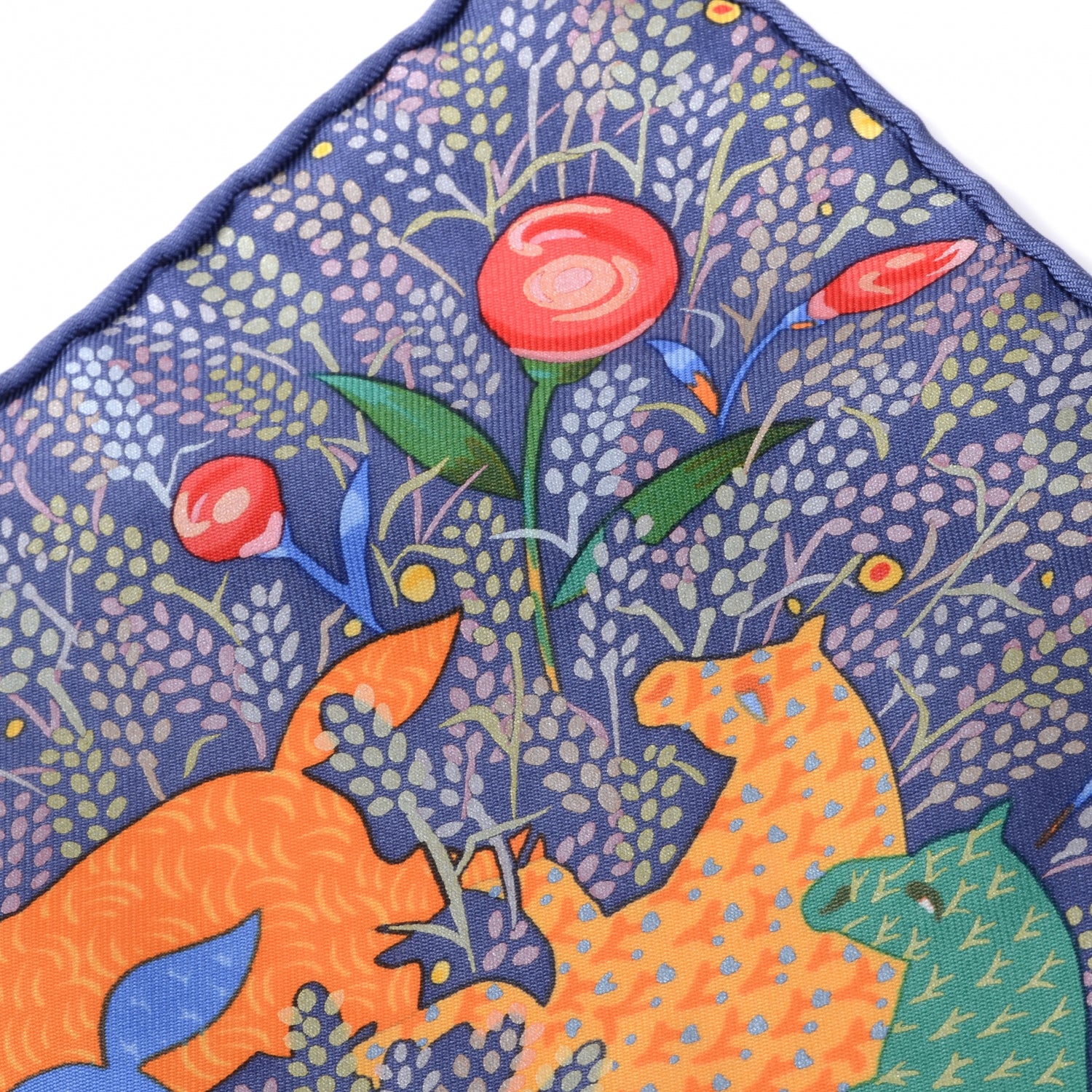 Hermes Silk Cavale Joyeuse Pocket Square Scarf 4 of 6