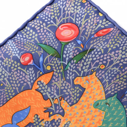 Hermes Silk Cavale Joyeuse Pocket Square Scarf 4 of 6
