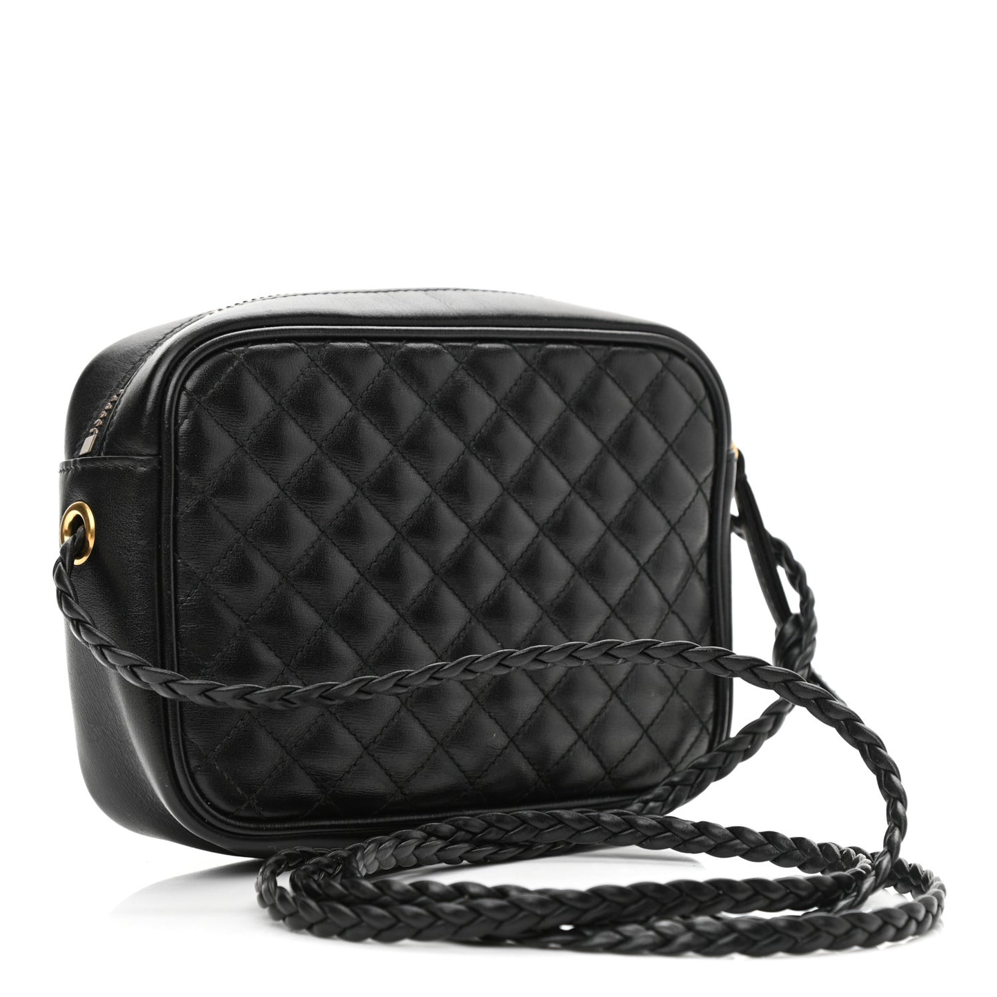 Calfskin Trapuntata Web Mini GG Shoulder Bag Black