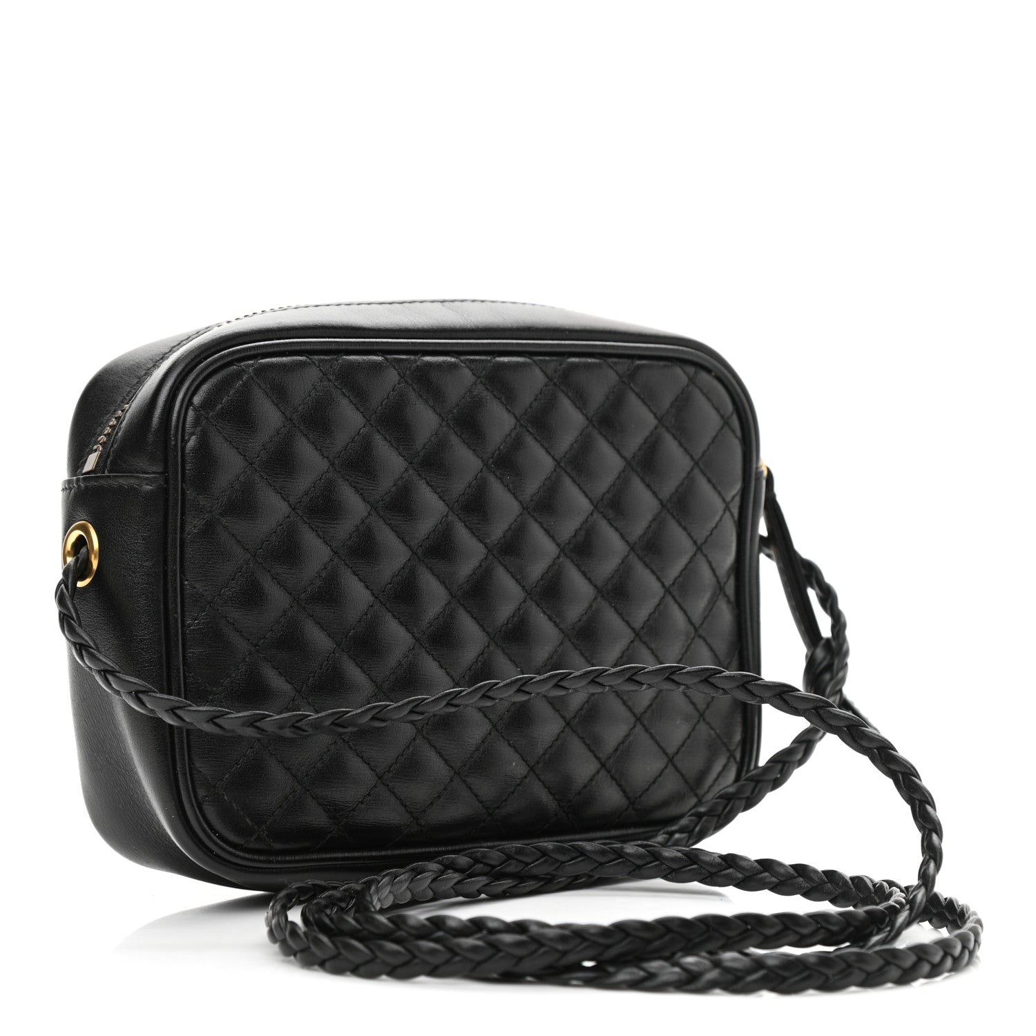 Gucci Calfskin Trapuntata Web Mini GG Shoulder Bag Black 3 of 10