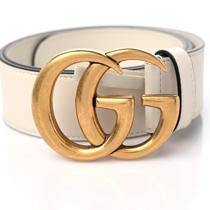 Gucci Calfskin Double G 40mm Belt 80 32 Mystic White 5 of 5