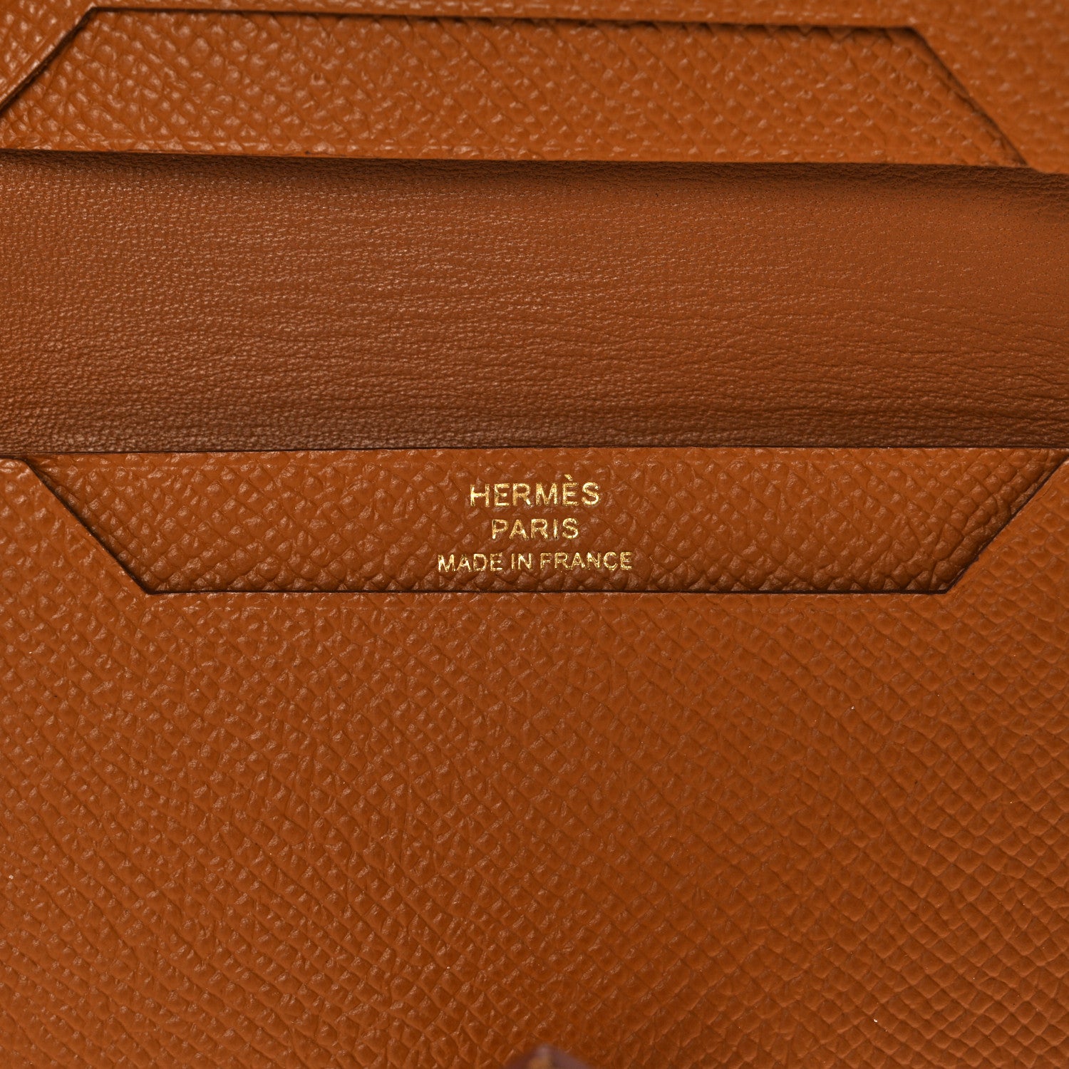 Hermes Epsom Bearn Card Holder Wallet Gold 7 of 11