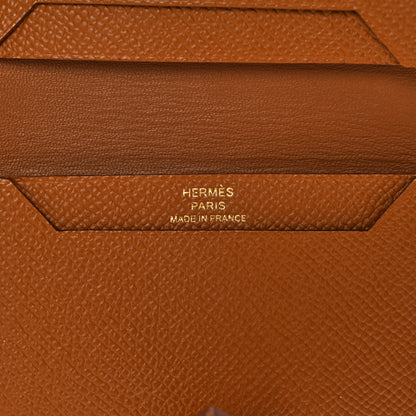 Hermes Epsom Bearn Card Holder Wallet Gold 7 of 11