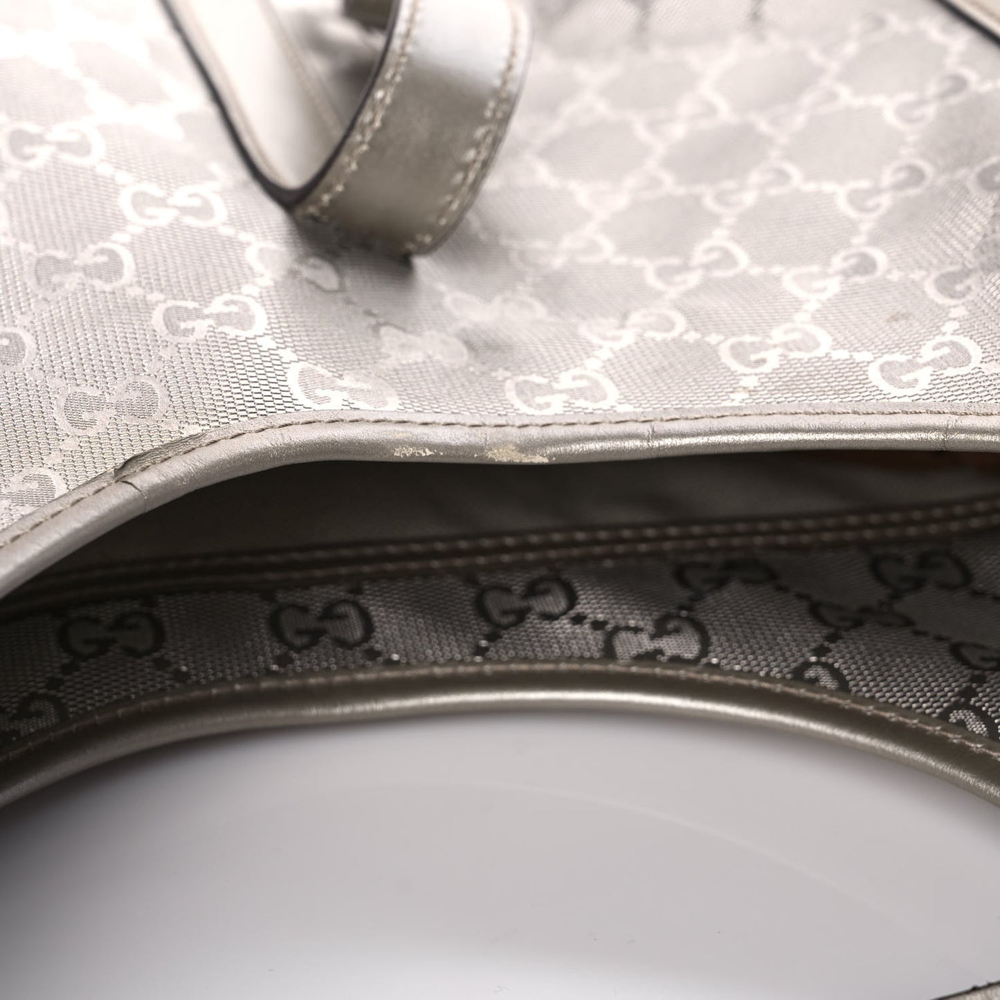 Imprime Monogram Medium Joy Shoulder Bag Silver