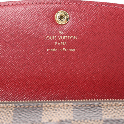 Louis Vuitton Damier Ebene Emilie Wallet Red 6 of 7