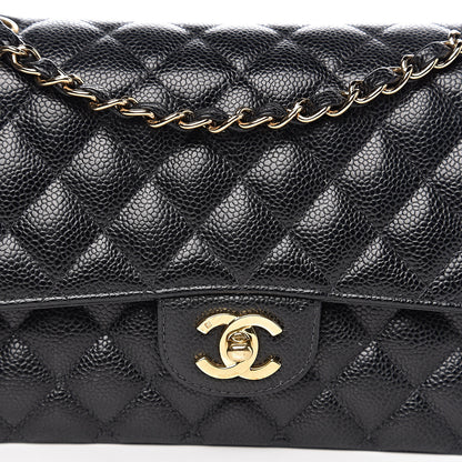 Chanel Caviar Quilted Medium Double Flap Black 13 of 14
