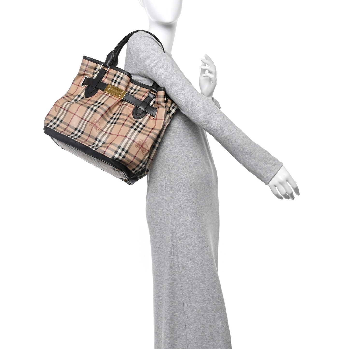Haymarket Check Medium Golderton Tote Chocolate