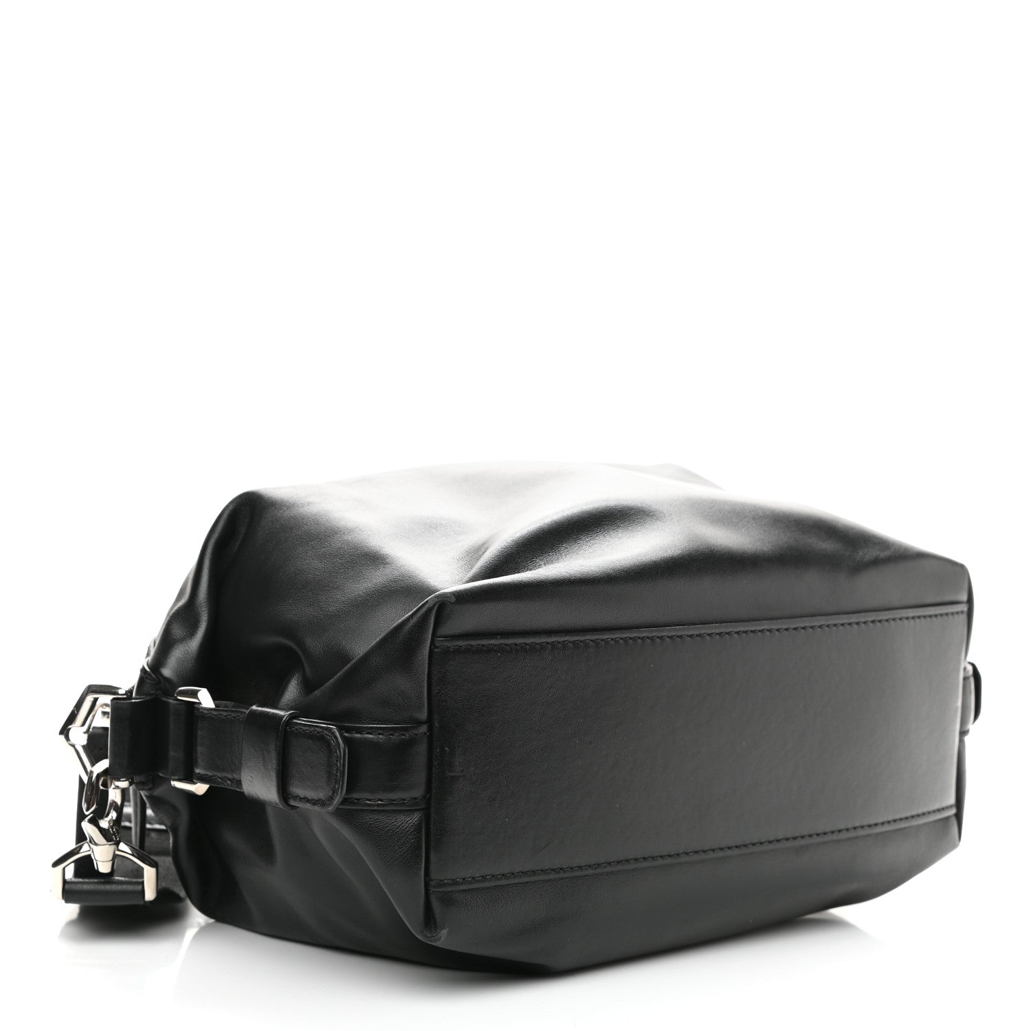 Givenchy Waxed Calfskin Medium Nightingale Logo Strap Black 4 of 11