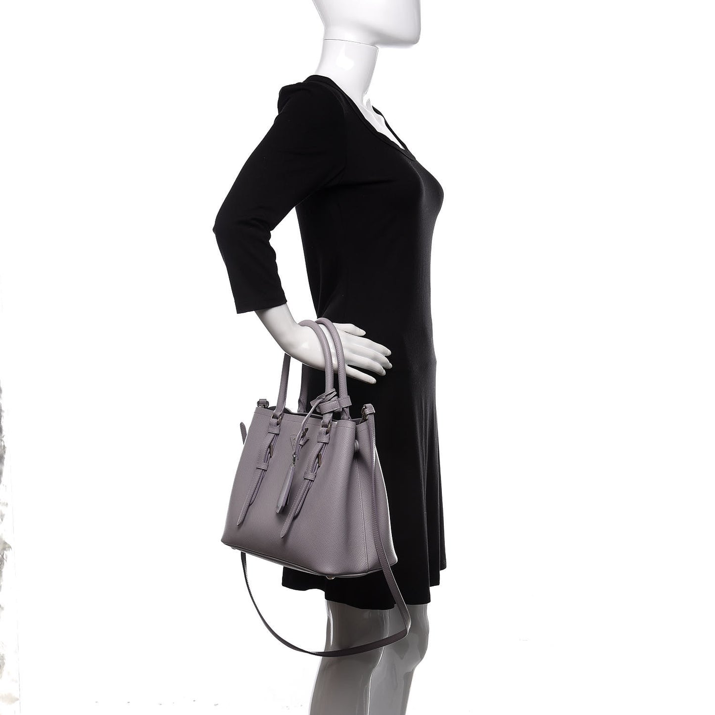 Saffiano Cuir Small Double Handle Tote Glicine