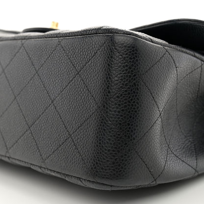 Chanel Caviar Quilted Jumbo Double Flap Black 10 of 12