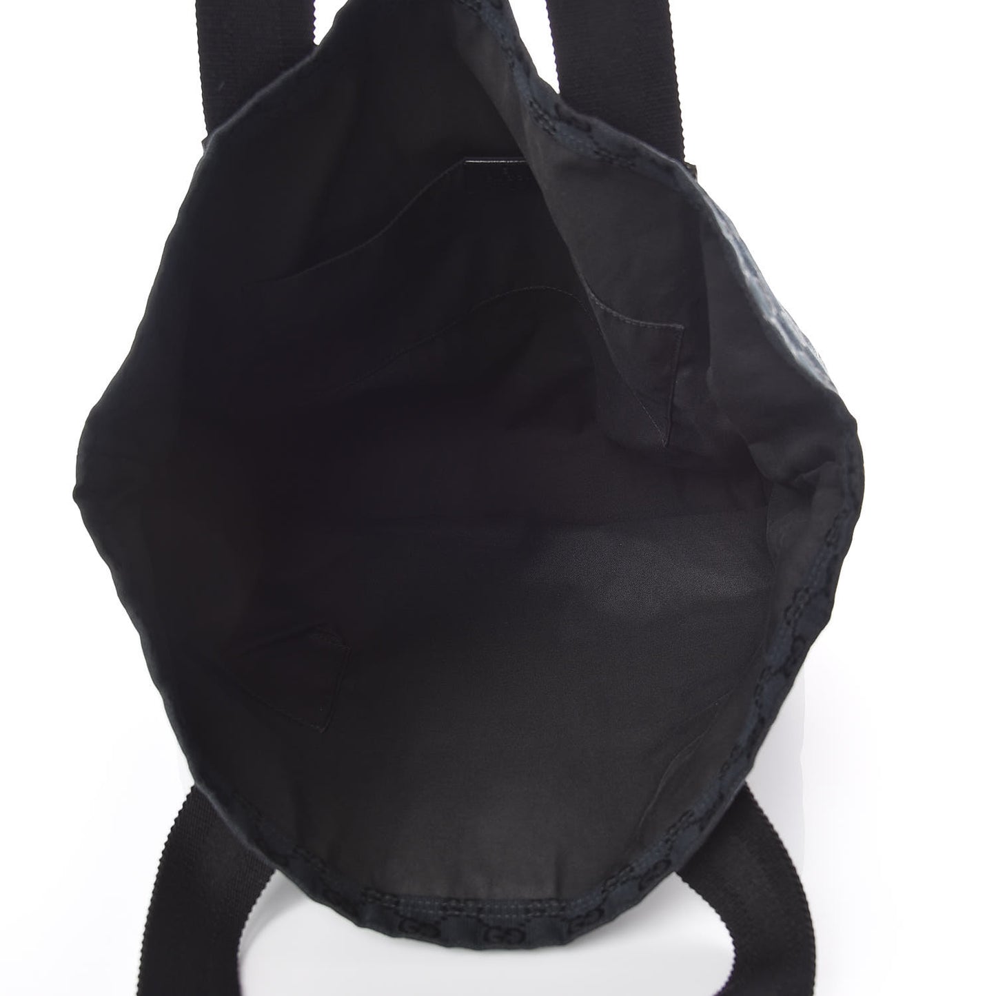 GG Monogram Medium Web Handle Vertical Tote Black