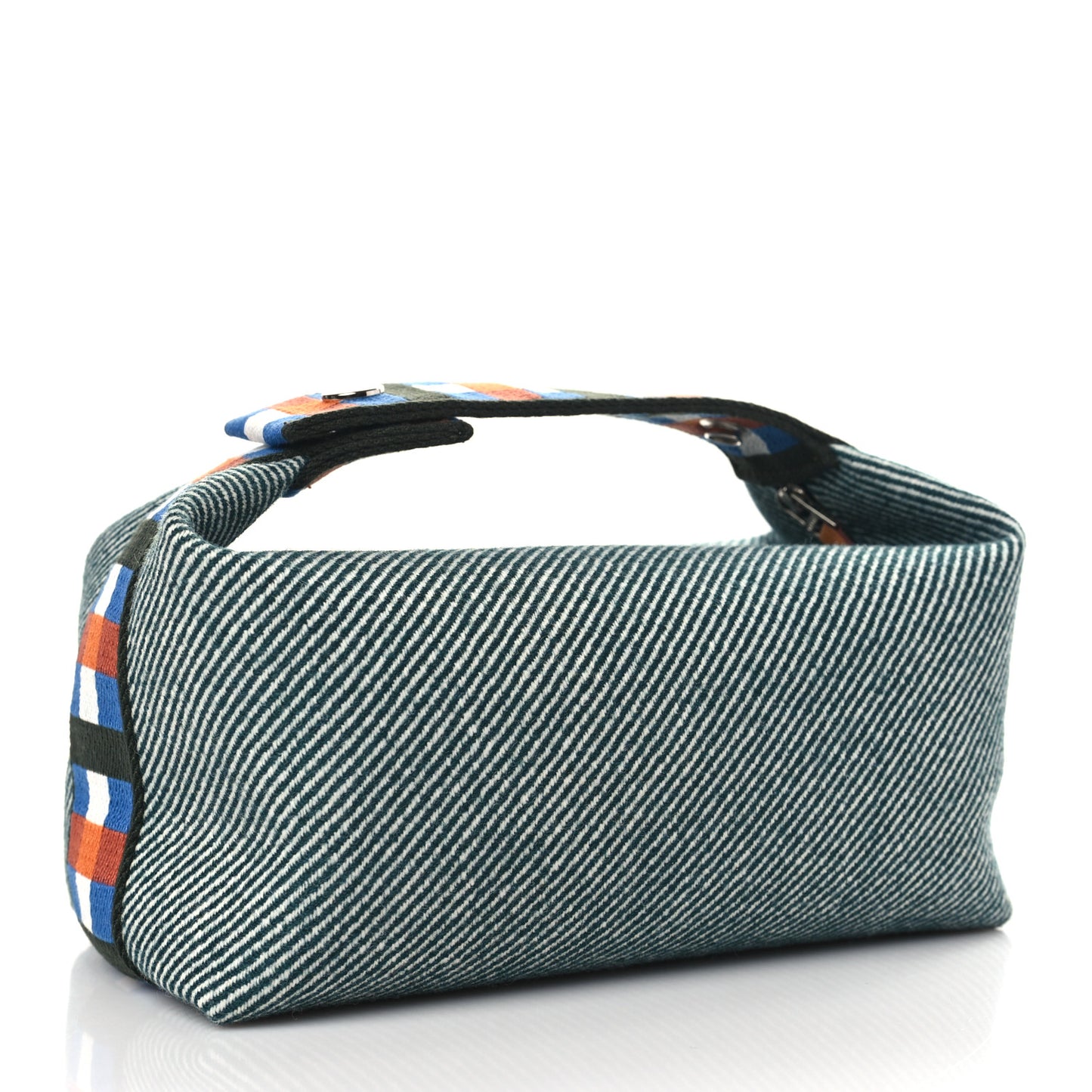 Wool Small Bride-A-Brac H Natte Pouch Vert Foret