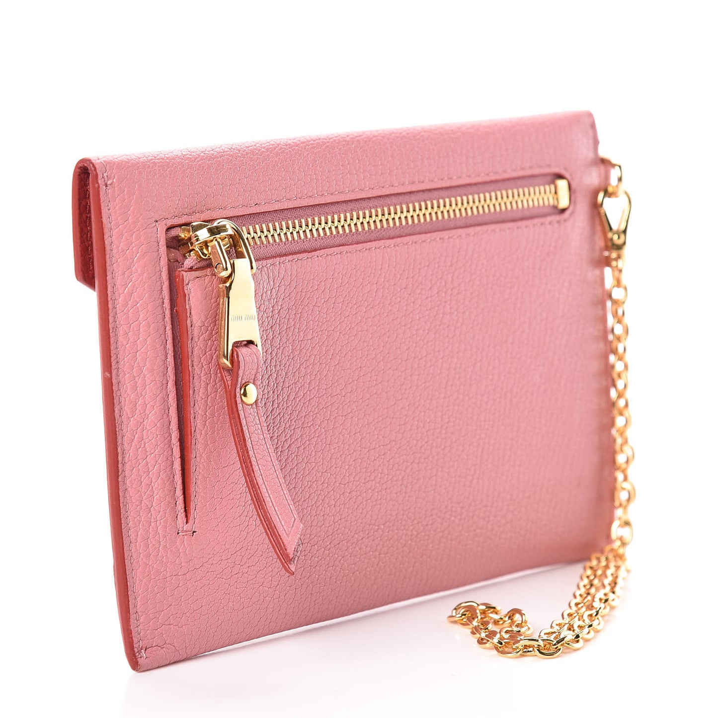 Goatskin Madras Love Wristlet Pouch Orchidea