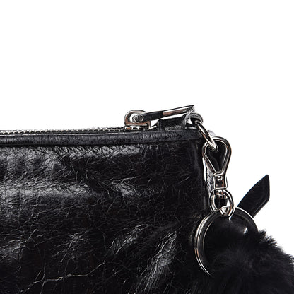 Miu Miu Nappa Lux Rabbit Fur Pouch Black 10 of 11