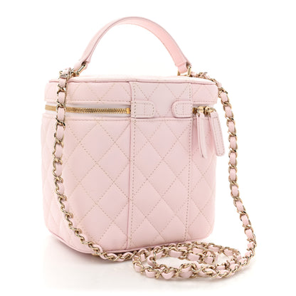 Chanel Caviar Quilted Small Top Handle Vanity Case With Chain Light Pink 3 of 12