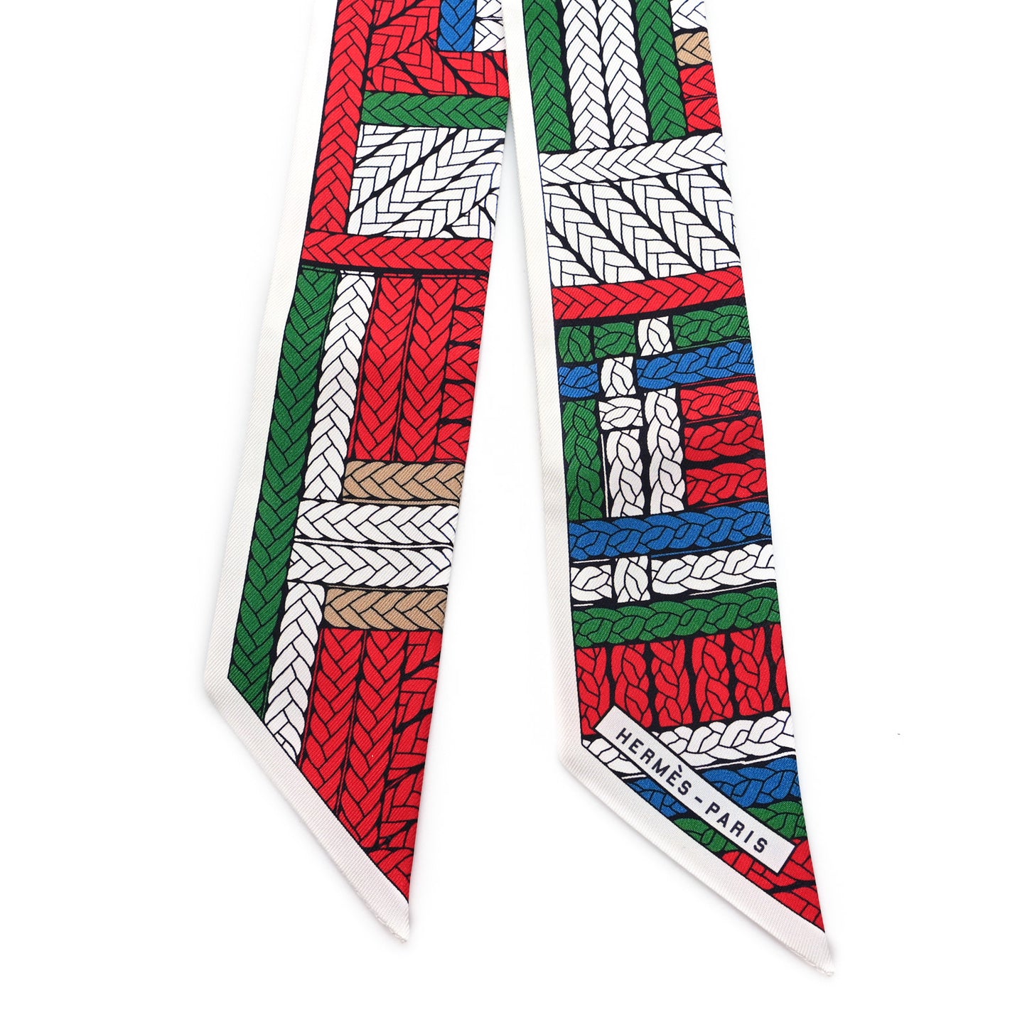 Silk Tresses H Twilly Rouge White Vert