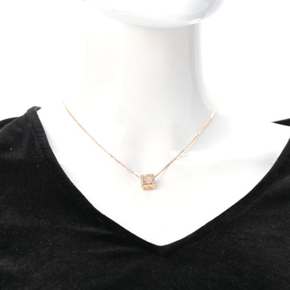 Van Cleef & Arpels 18K Rose Gold Diamond Small Perlee Clovers Pendant Necklace 2 of 7