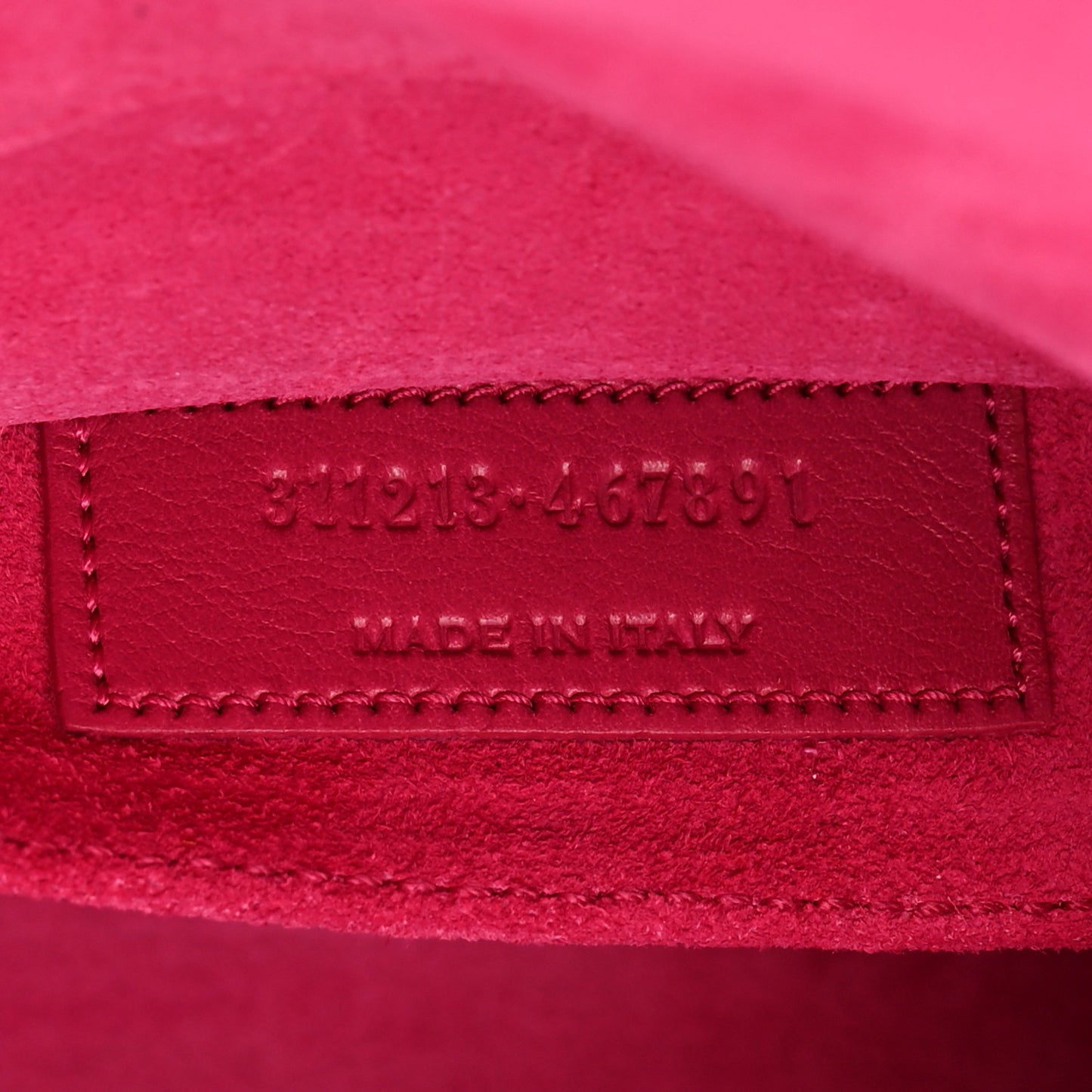 Calfskin Classic Y Ligne Clutch Fuchsia