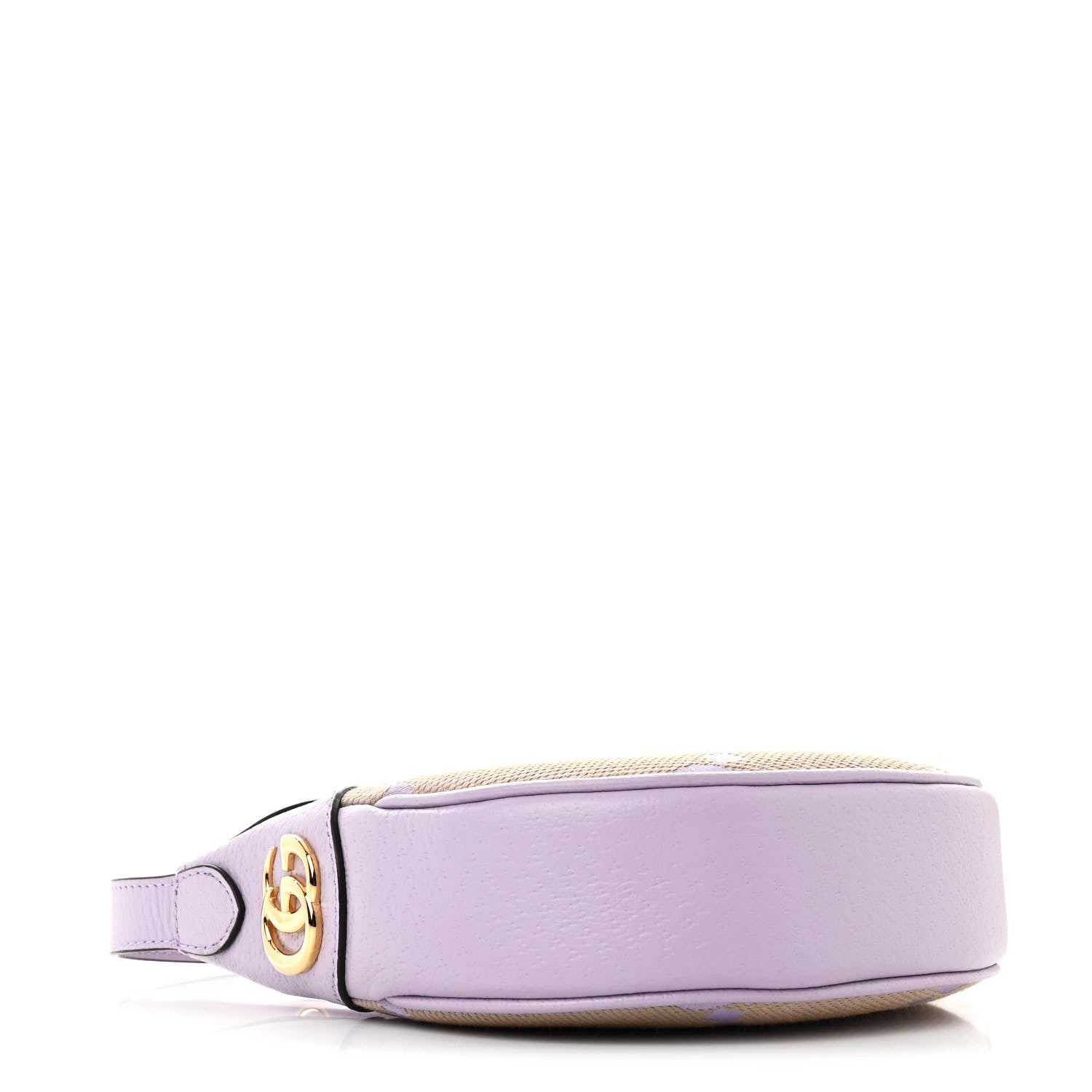 Gucci Monogram Jumbo GG Textured Dollar Calfskin Mini Ophidia Half Moon Hobo Beige Lapis 4 of 10