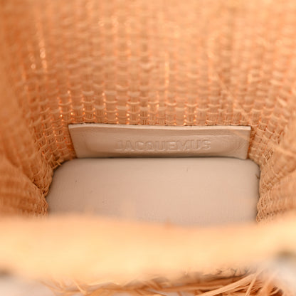Jacquemus Raffia Woven Calfskin Le Petit Baci Natural White 6 of 12