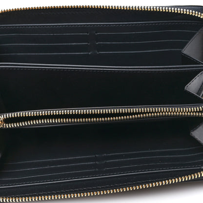 Louis Vuitton Calfskin Nanogram Zippy Wallet Black 5 of 7