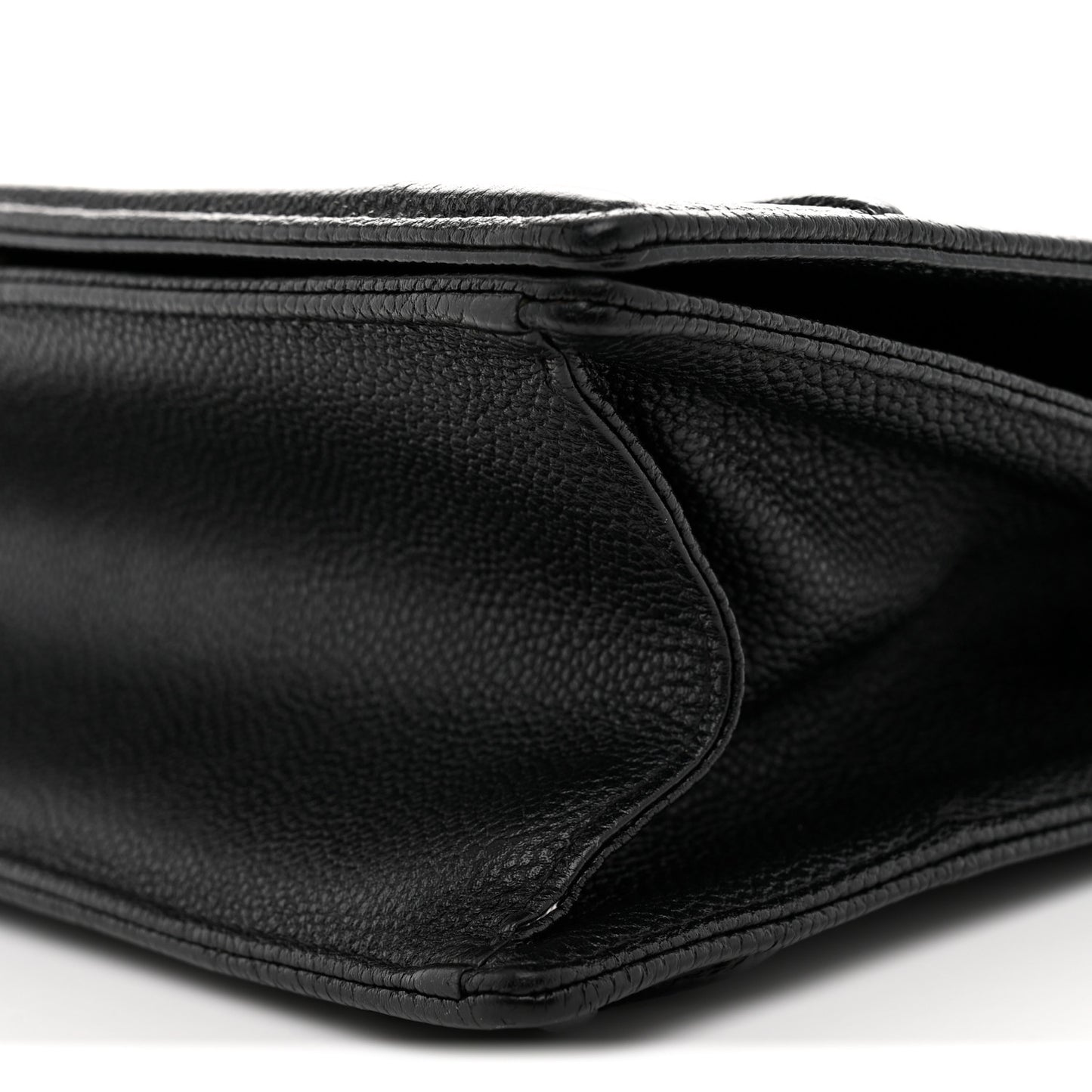 Grained Calfskin Medium Diorama Flap Bag Black