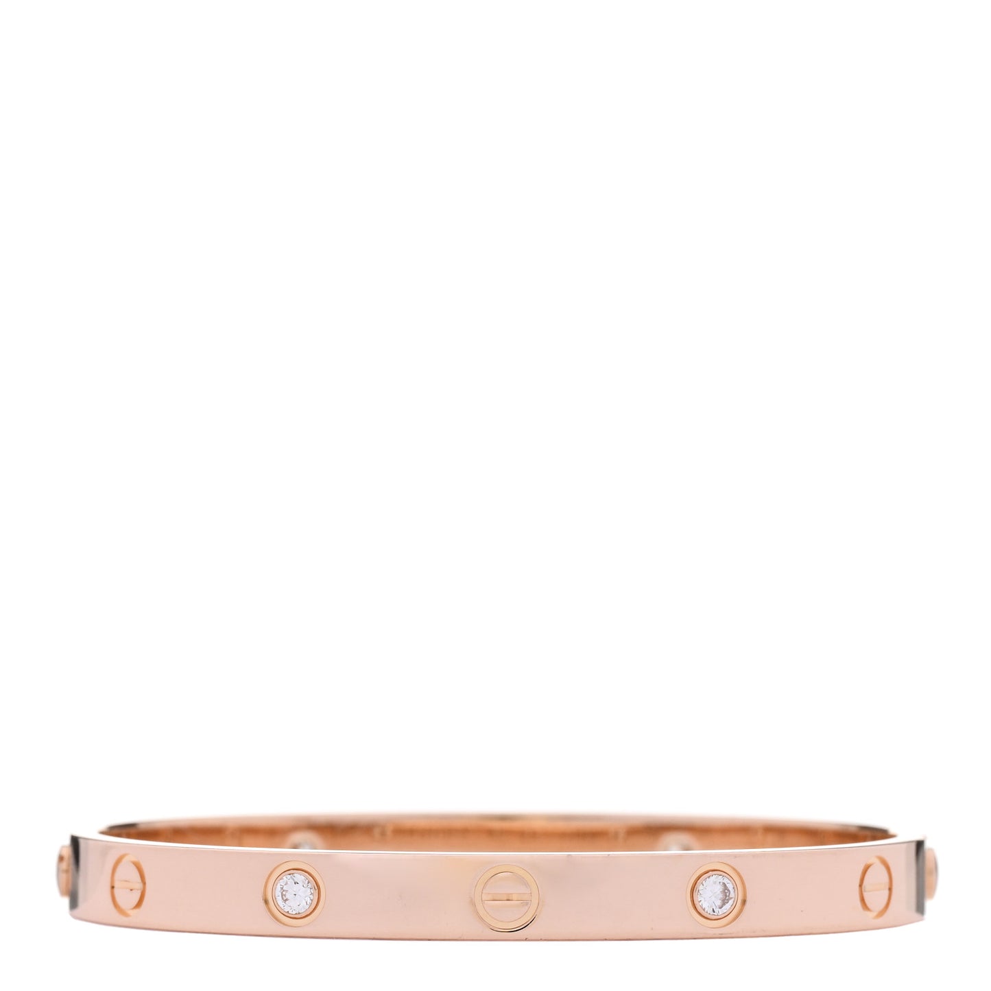 18K Pink Gold 4 Diamond LOVE Bracelet 17