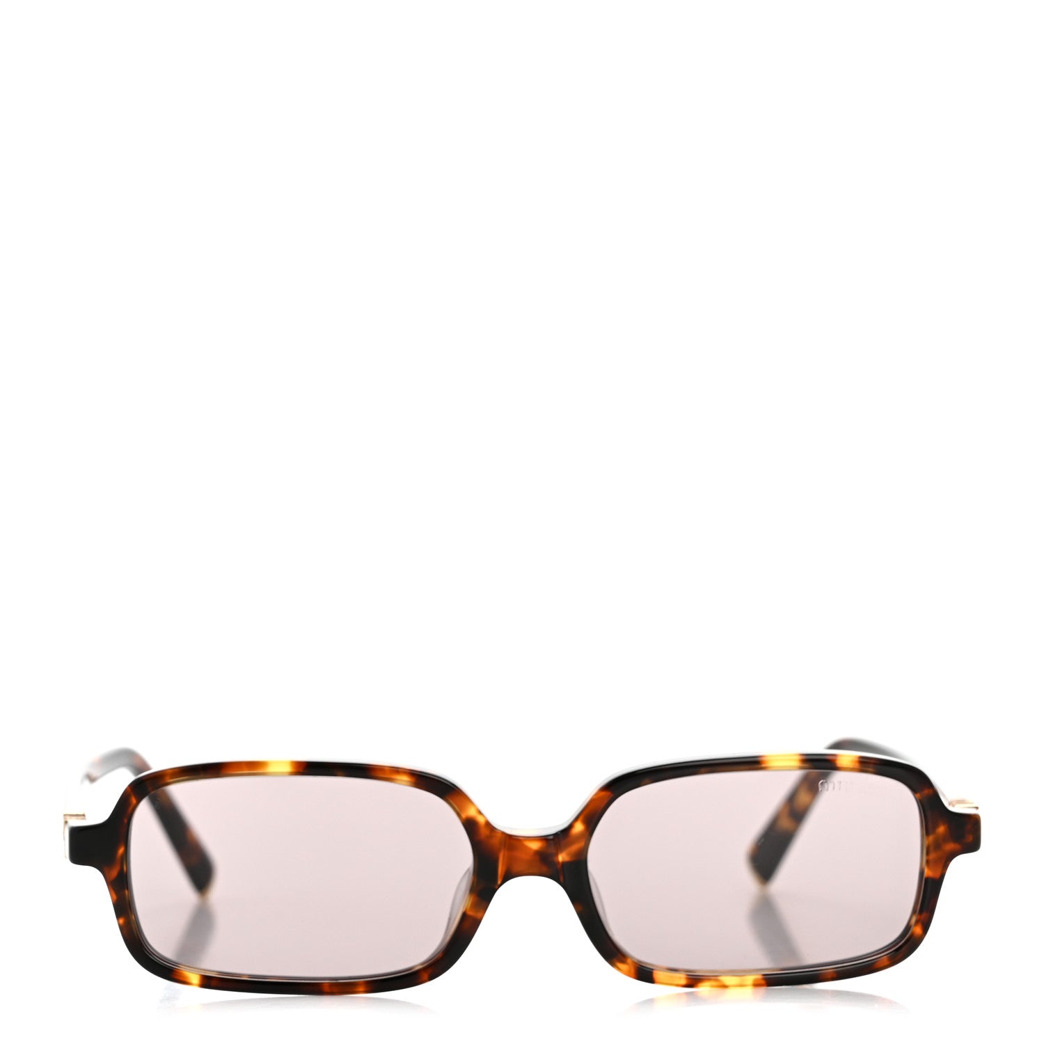 Miu Miu Acetate Rectangle Regard Sunglasses SMU11Z-F Camel Beige 2 of 7