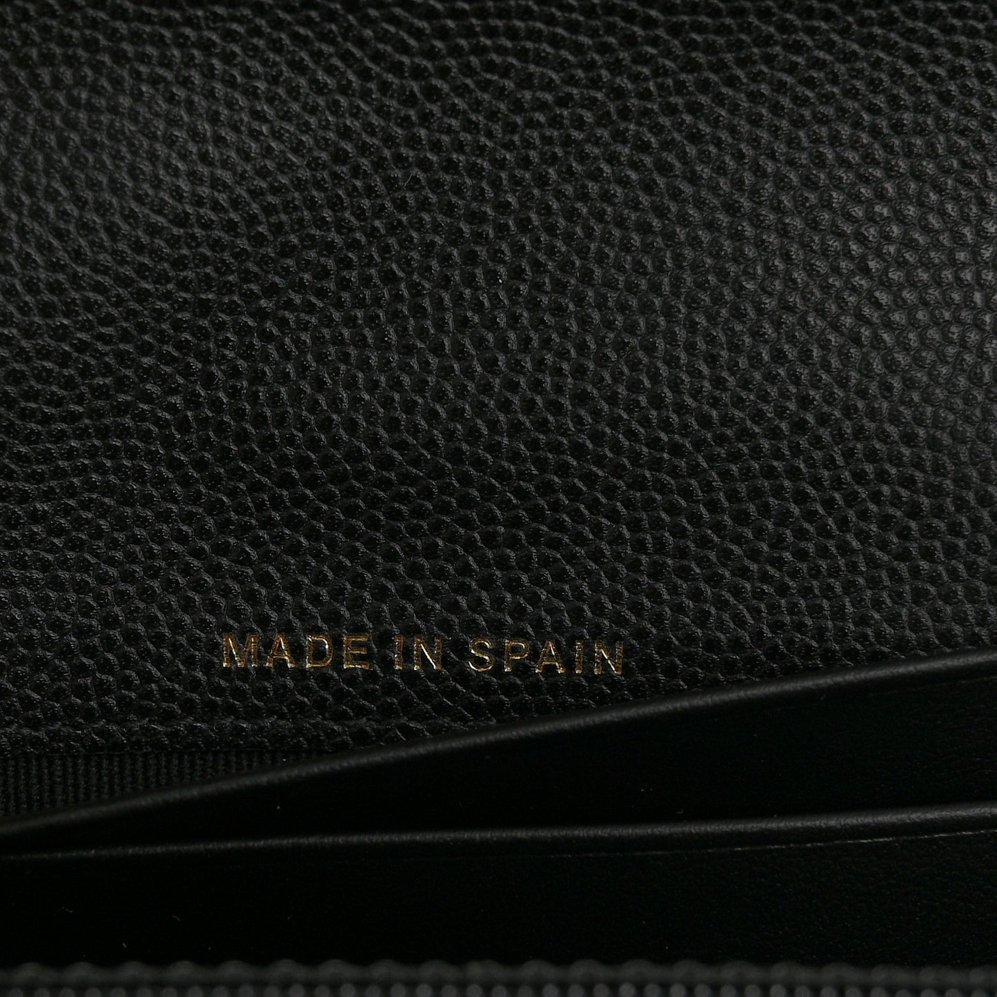 Caviar Quilted Crystal CC Large Gusset Flap Wallet Black