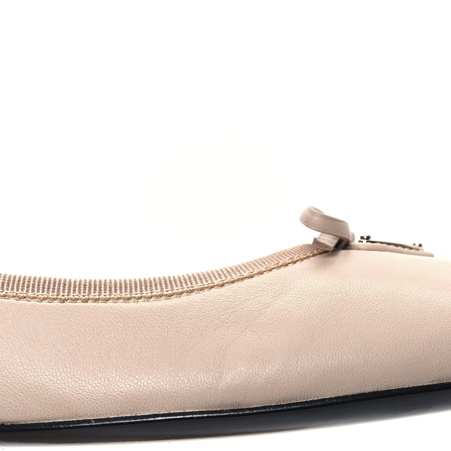 Nappa Triangle Logo Ballerina Flats 40 Light Pink
