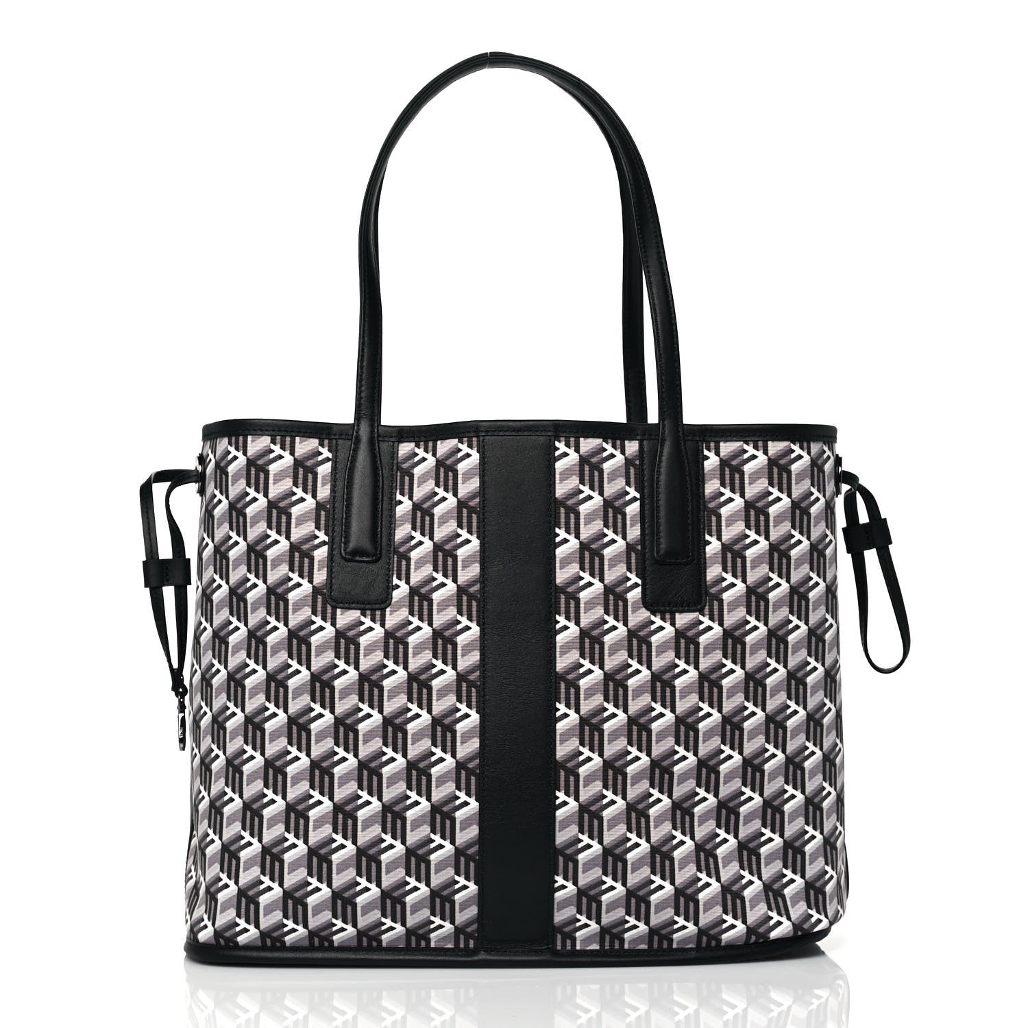 MCM Visetos Medium Liz Reversible Shopper Tote Black 2 of 18