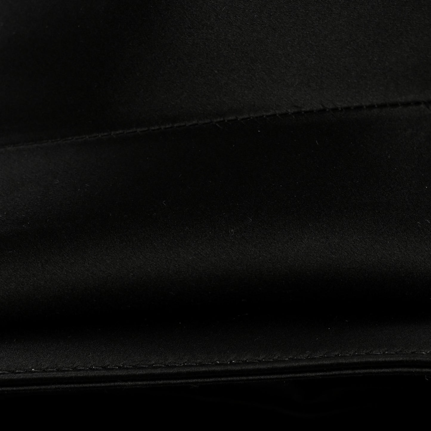 Satin Crystal Mini Saddle Bag Black
