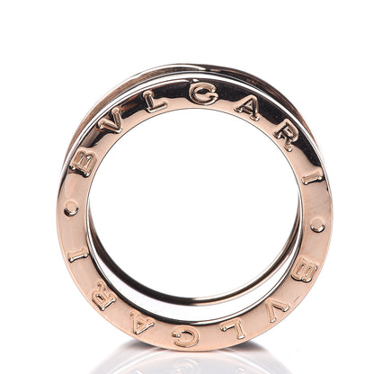 Bulgari 18K Rose Gold Black Ceramic B.Zero1 Four-Band Ring 52 6 4 of 6