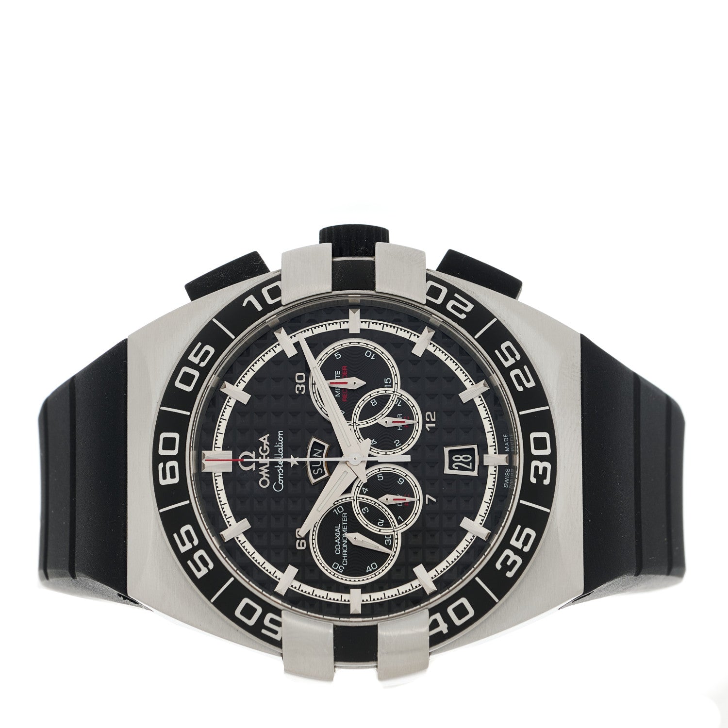Omega Stainless Steel Rubber 44mm Constellation Double Eagle Chronograph Automatic Watch Black 121.32.44.52.01.001 2 of 4