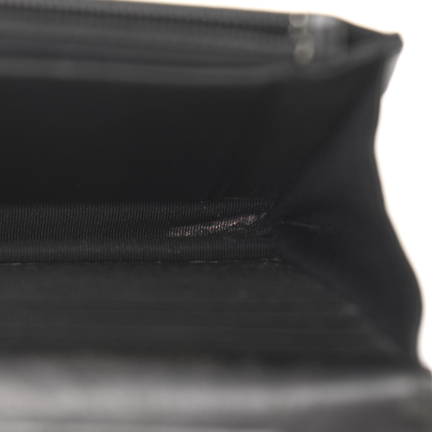 Calfskin Quilted Boy Wallet On Chain WOC Black