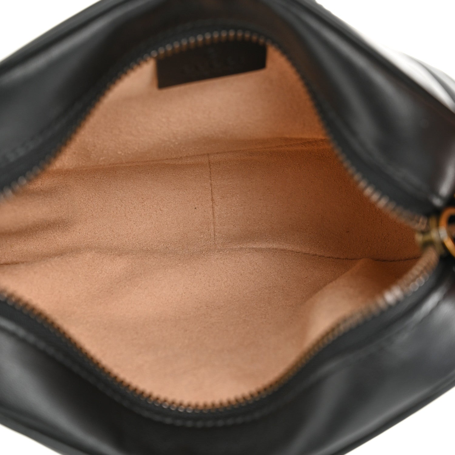 Gucci Calfskin Matelasse Mini GG Marmont Chain Shoulder Bag Black 5 of 10