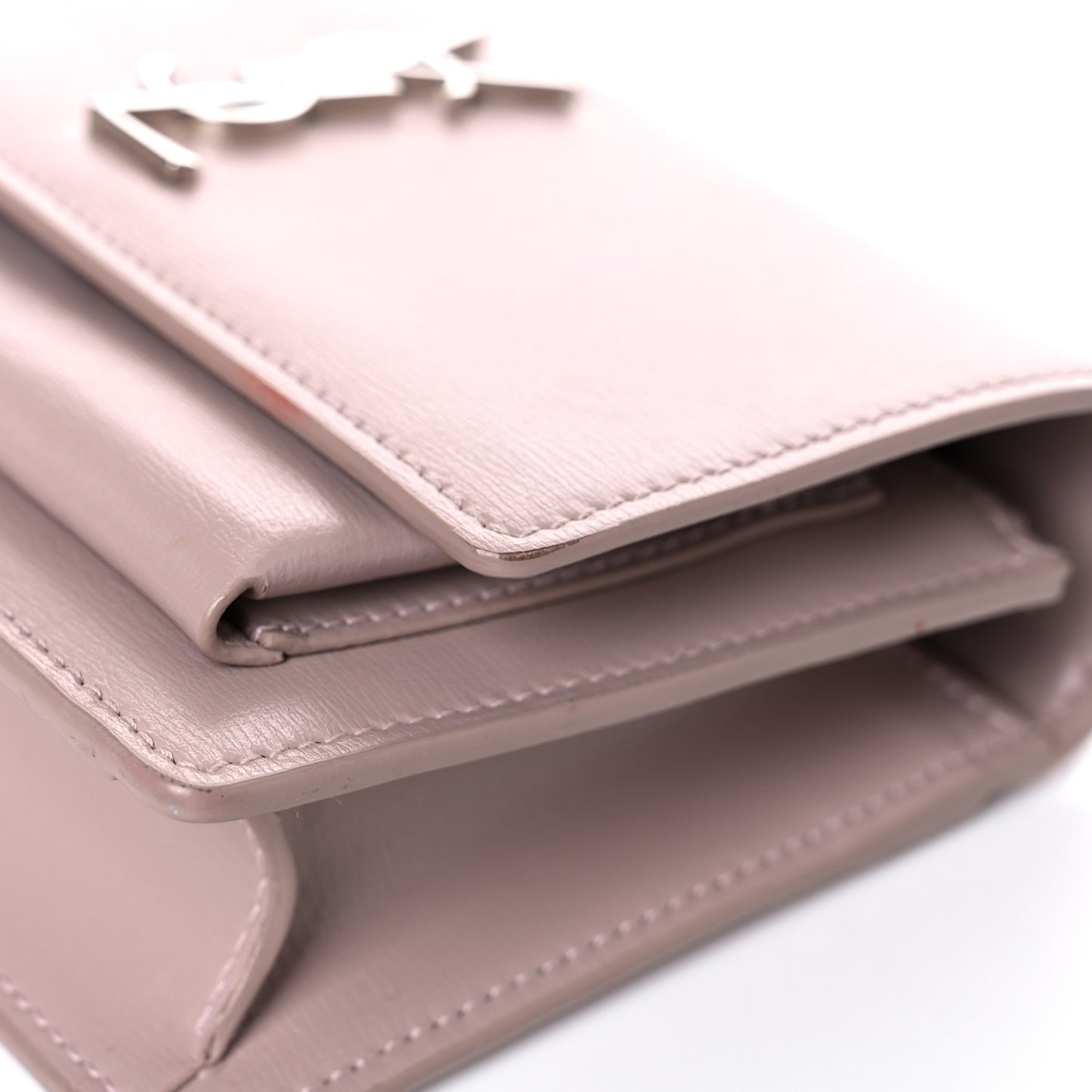 Calfskin Monogram Sunset Chain Wallet Light Pink