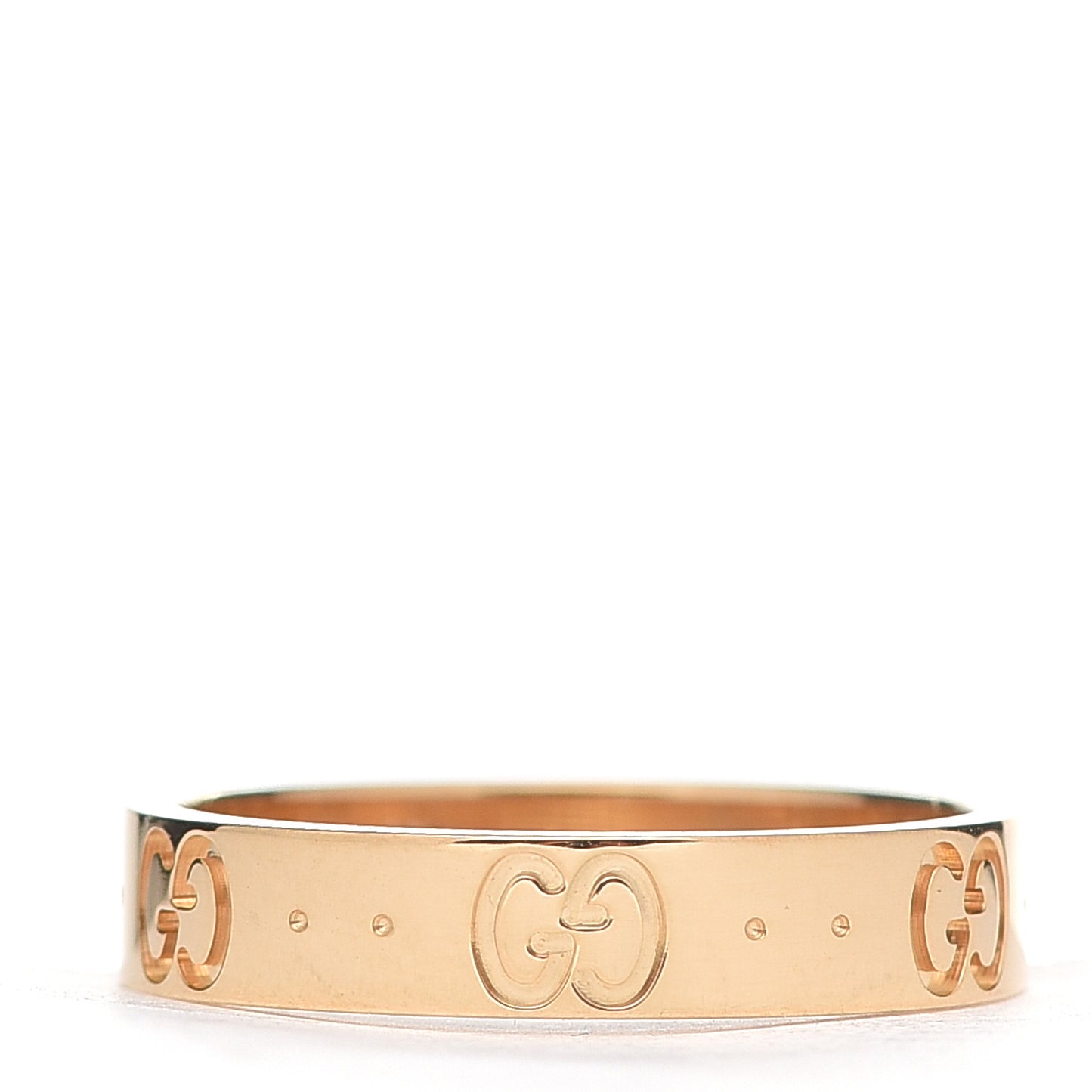 18K Yellow Gold 4mm Icon Thin Band Ring 54 6.75