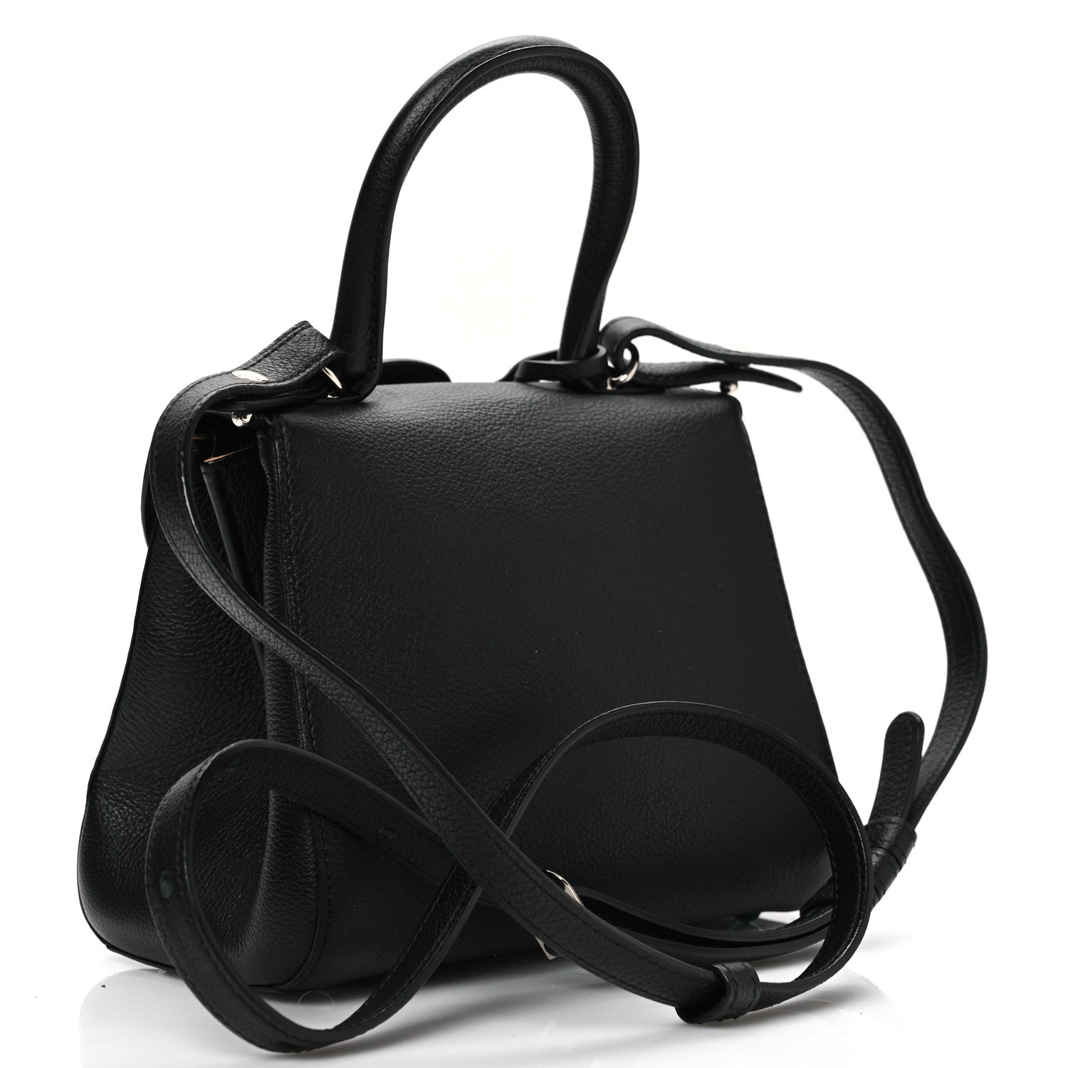 Delvaux Grained Calfskin Mini Brillant Satchel Black 4 of 12