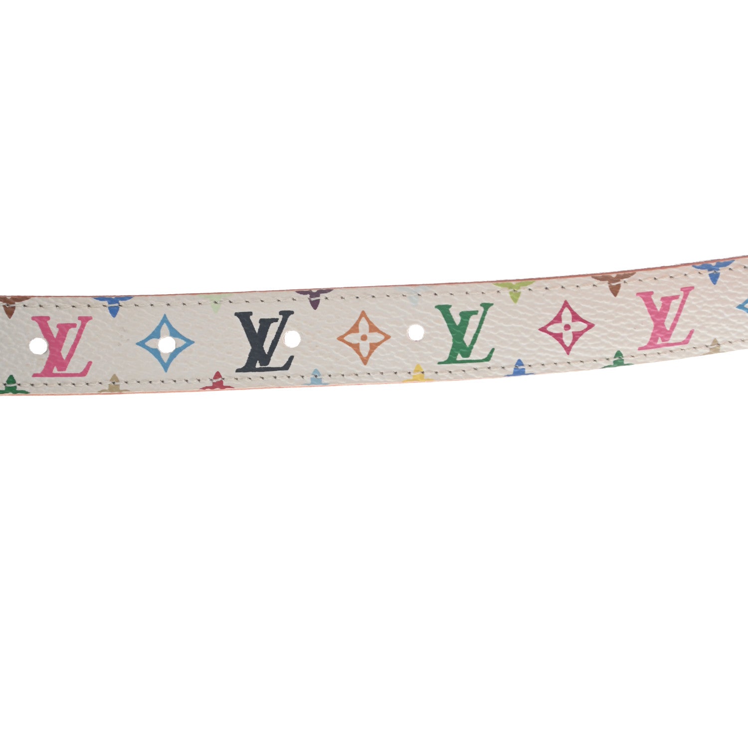 Louis Vuitton Monogram Multicolor Belt 80 32 White 6 of 7
