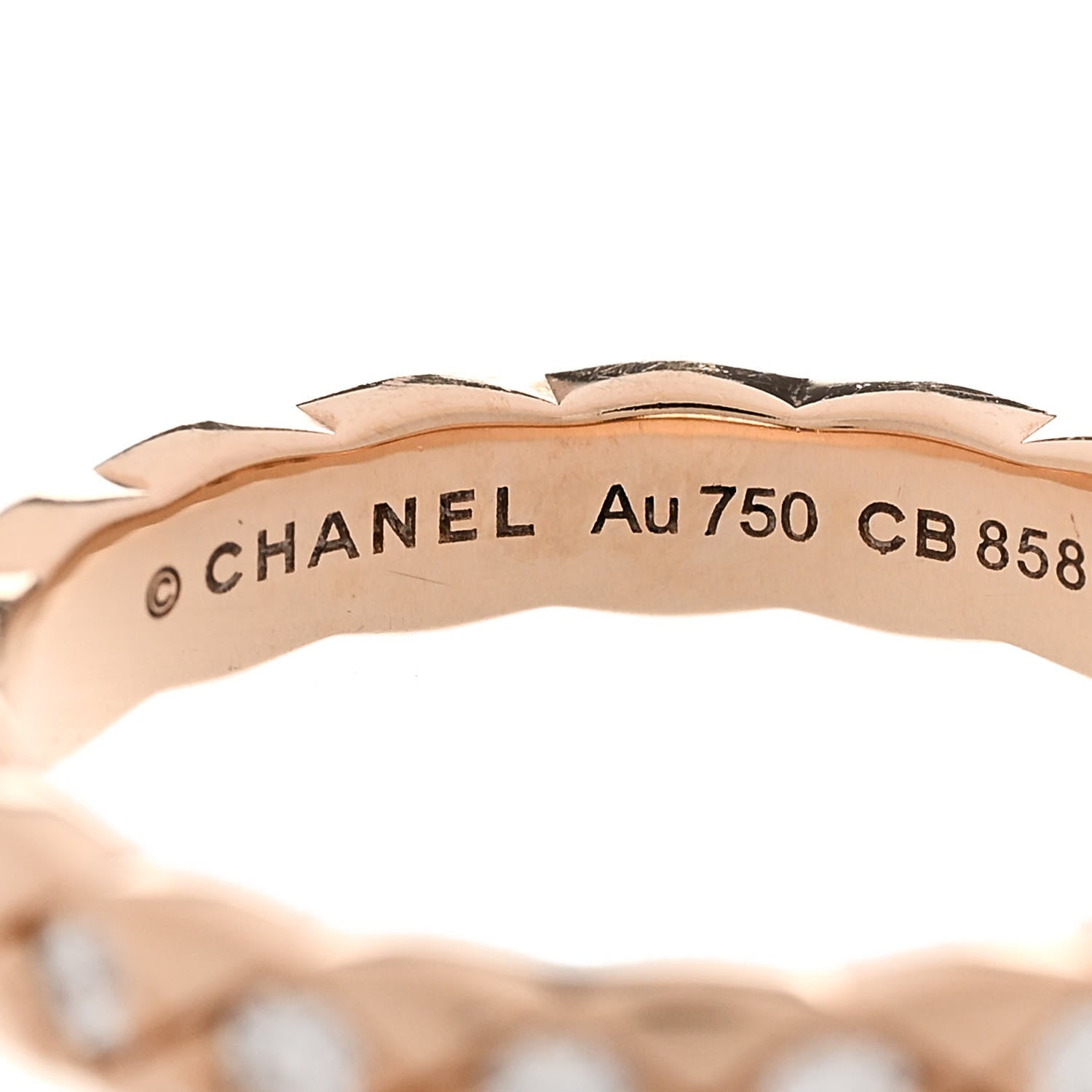 Chanel 18K Beige Gold Diamond Mini Coco Crush Ring 51 5.75 4 of 6