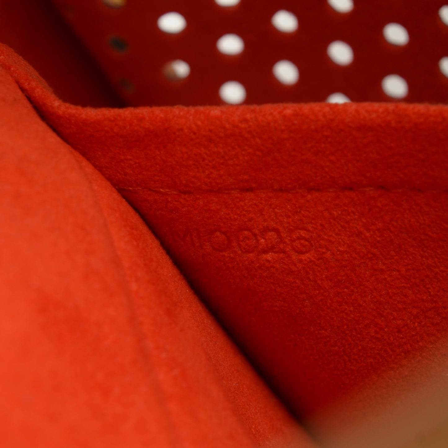 Monogram Perforated Demi-Lune Orange