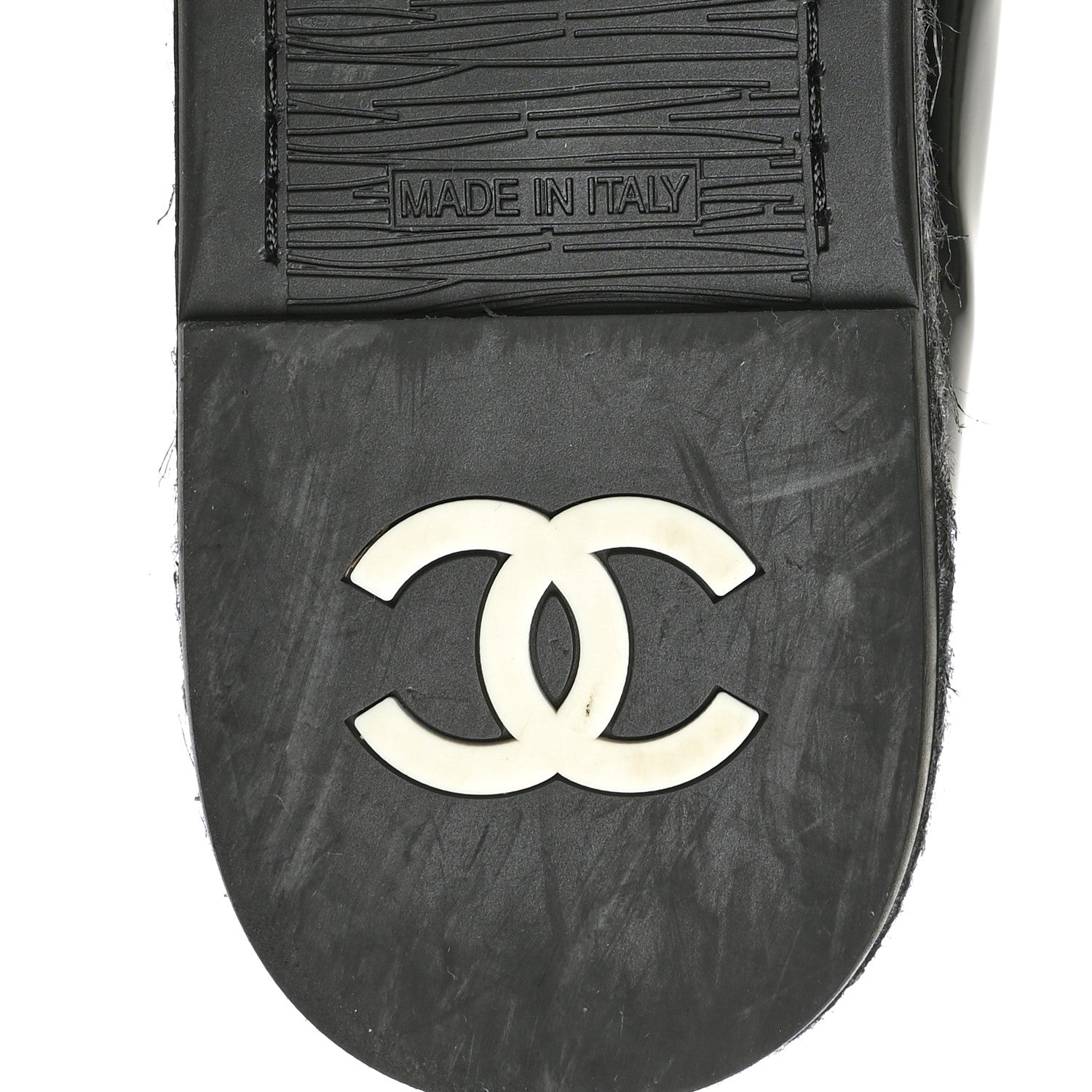 Chanel Patent Calfskin CC Mocassin Loafer Espadrilles 41.5 Black 7 of 7