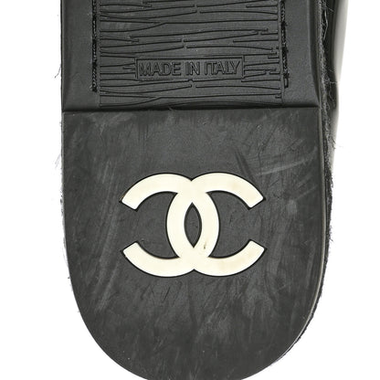 Chanel Patent Calfskin CC Mocassin Loafer Espadrilles 41.5 Black 7 of 7